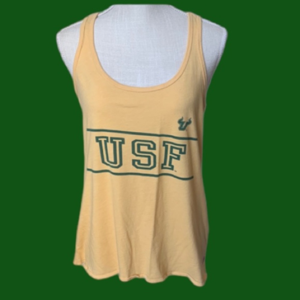 LEAGUE USF University of South Florida Bulls Racerback Tank Top Size Large